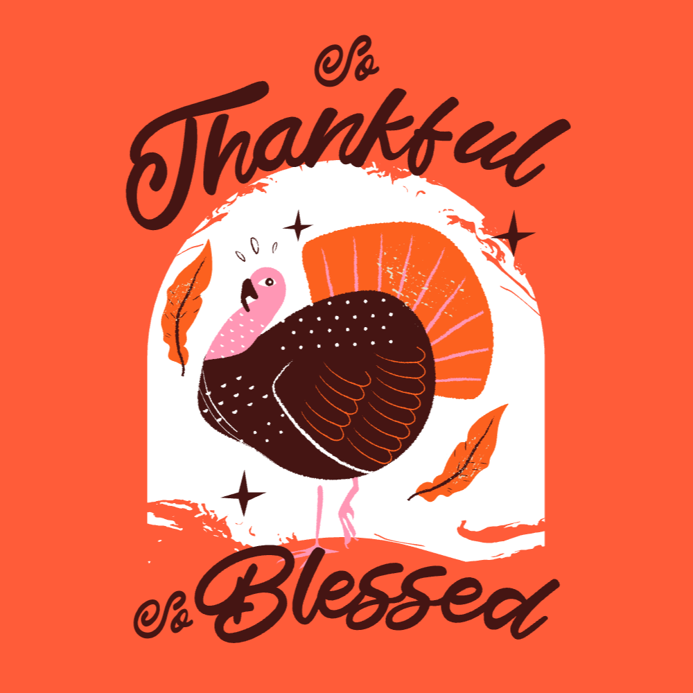 Thanksgiving turkey editable t-shirt template | Create Merch Online
