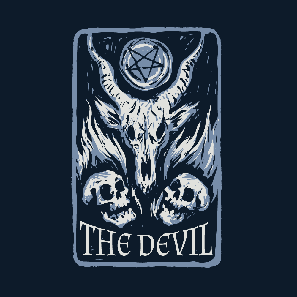 The devil editable t-shirt design template
