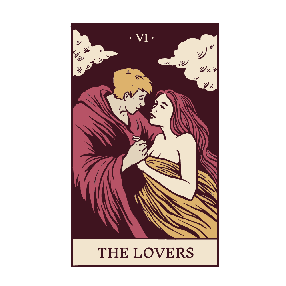The lovers editable t-shirt design template
