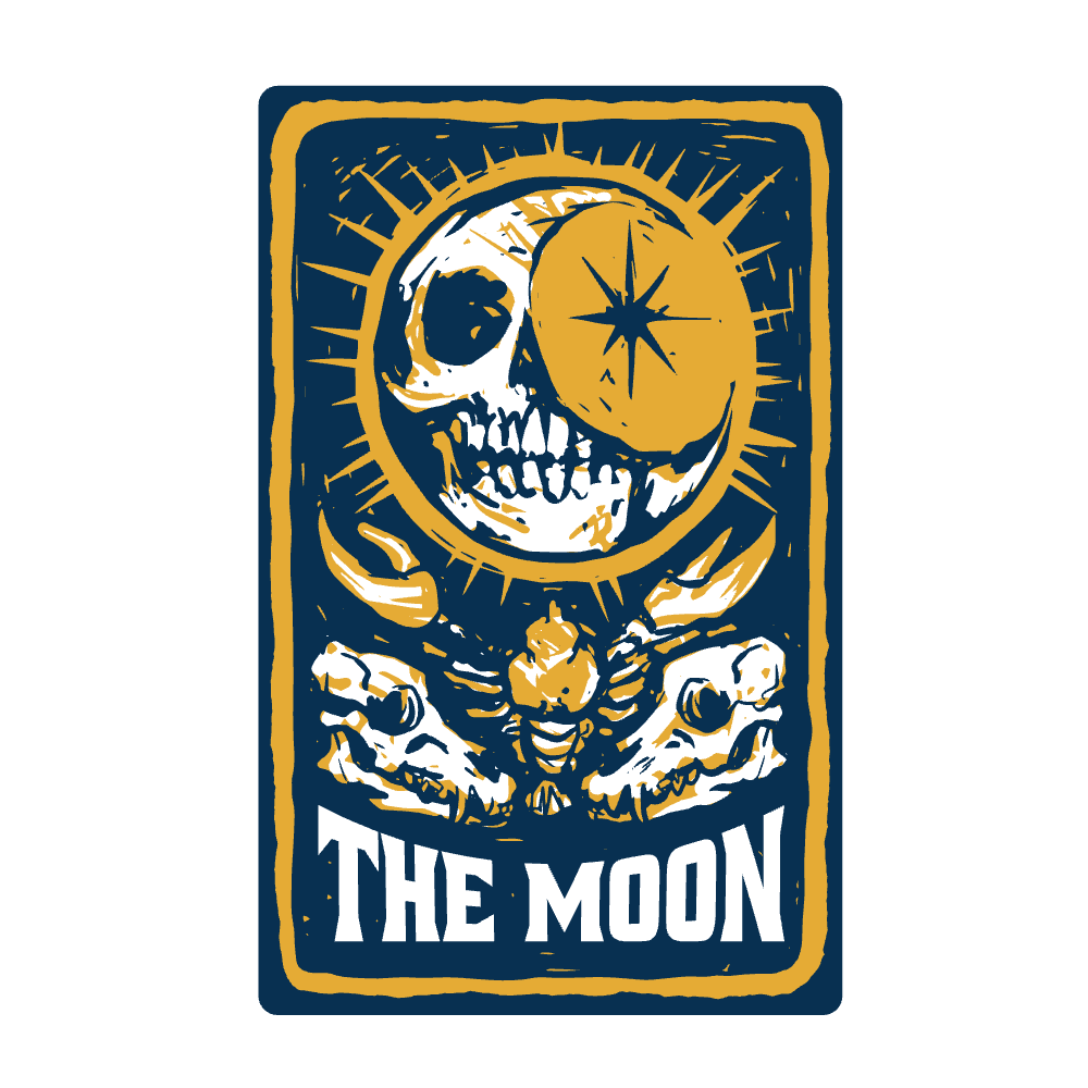 The moon tarot editable t-shirt template