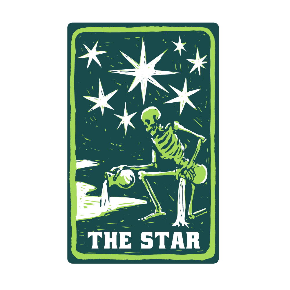 The star tarot editable t-shirt design template