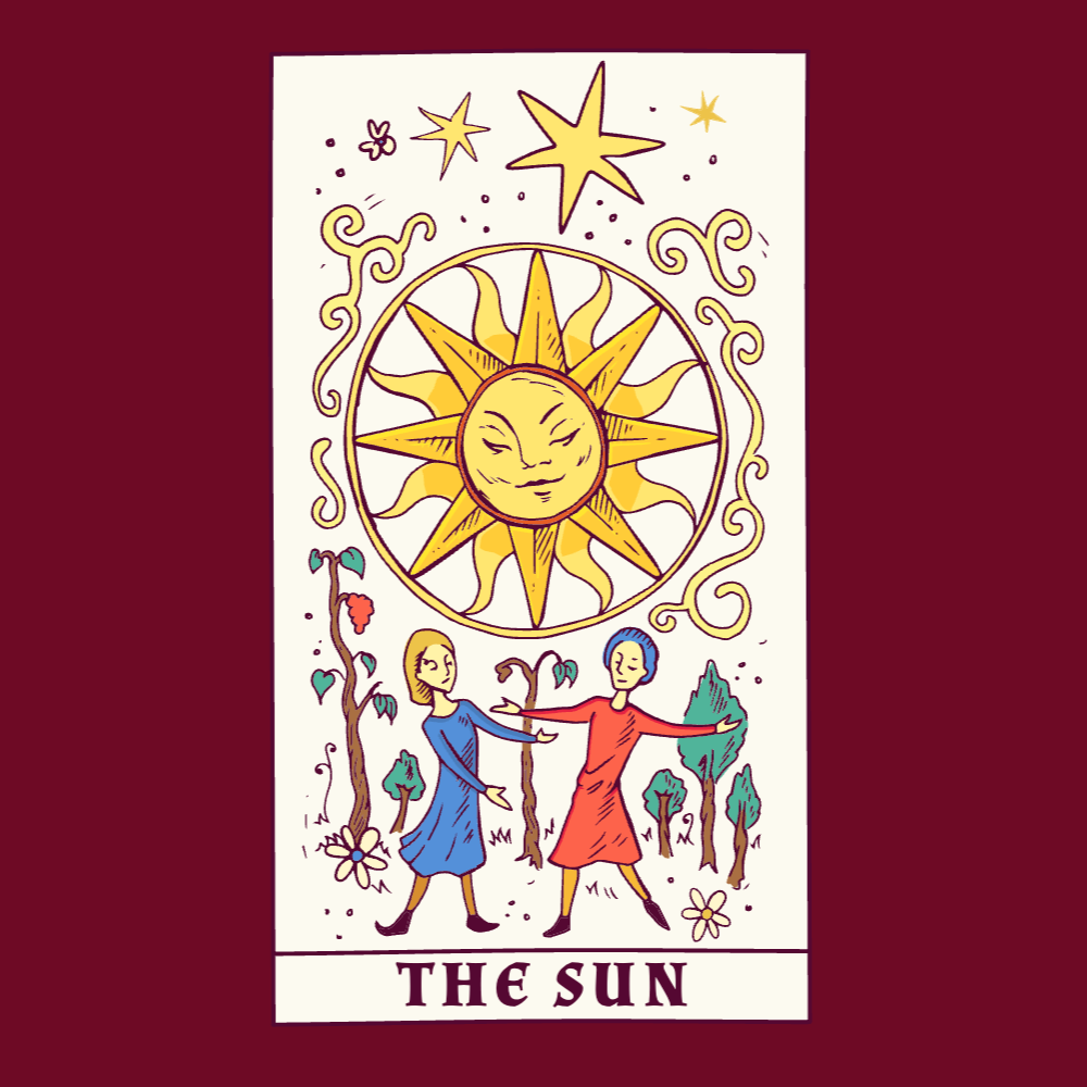 The sun tarot card editable t-shirt template | Create Designs