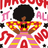 Afro woman editable t-shirt design template