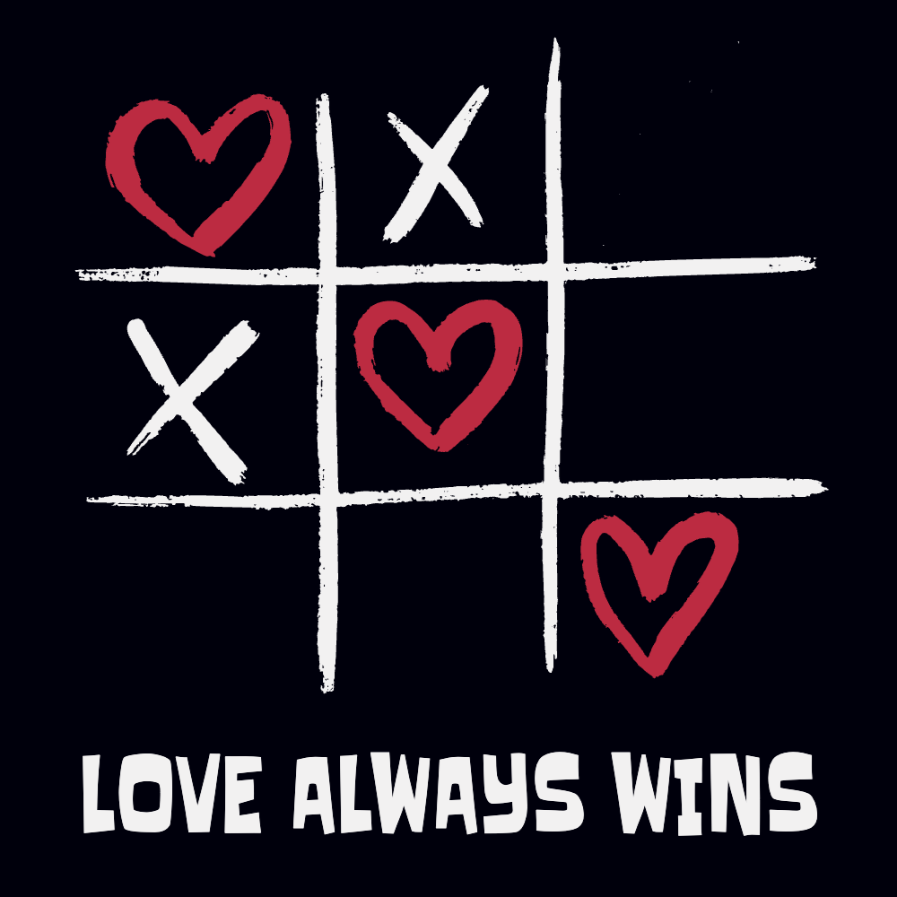 Tic tac toe love editable t-shirt template | Create Designs