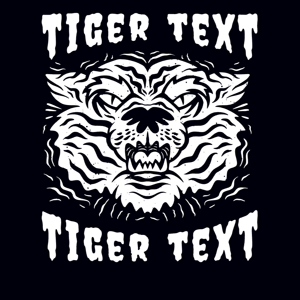 Tiger head editable t-shirt template | Create Online