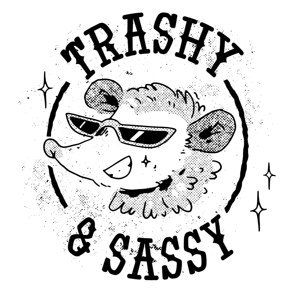 Trashy and sassy editable t-shirt template