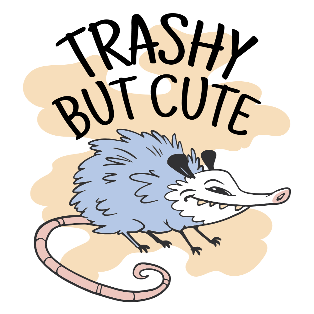 Trashy but cute editable t-shirt template