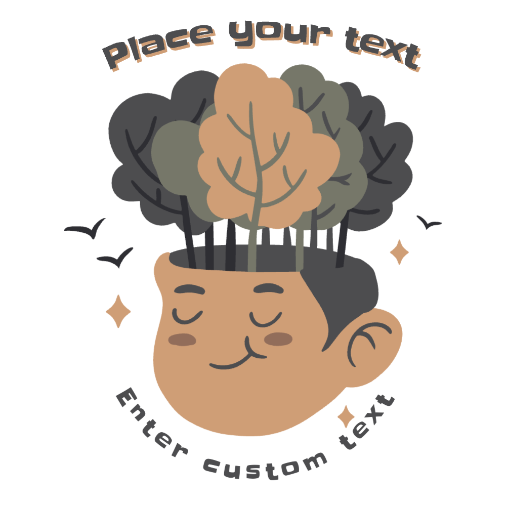 Tree head character editable t-shirt template | Create Merch