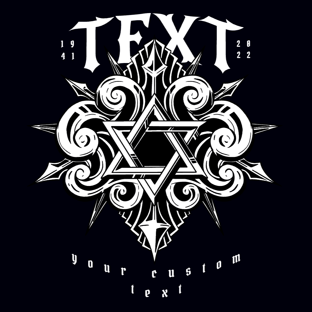 Tribal star editable t-shirt template | Create Merch