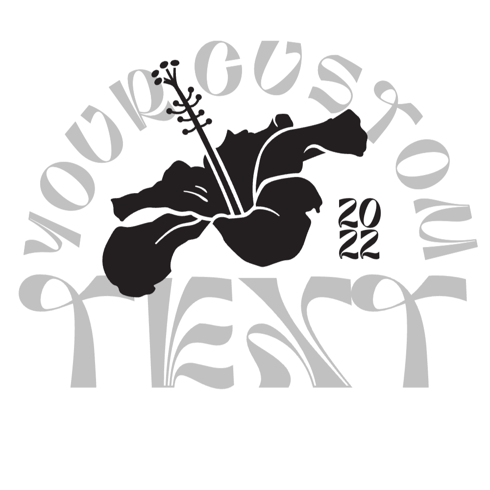Tropical flower badge editable t-shirt template | Create Online