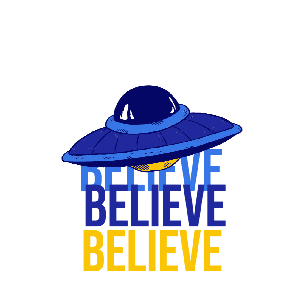 UFO Believe Editable T-Shirt Template | Create Online