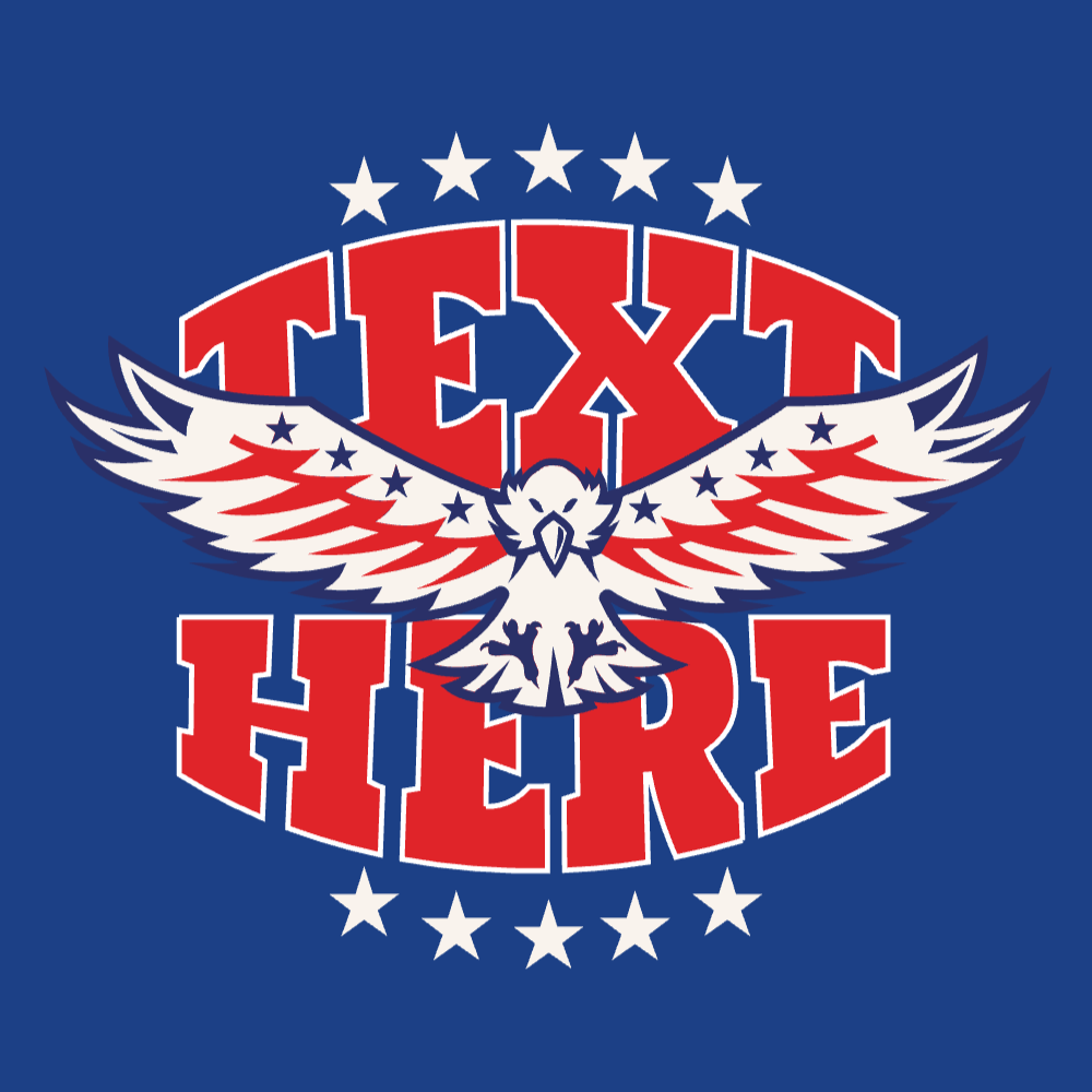 USA eagle badge editable t-shirt template | T-Shirt Maker