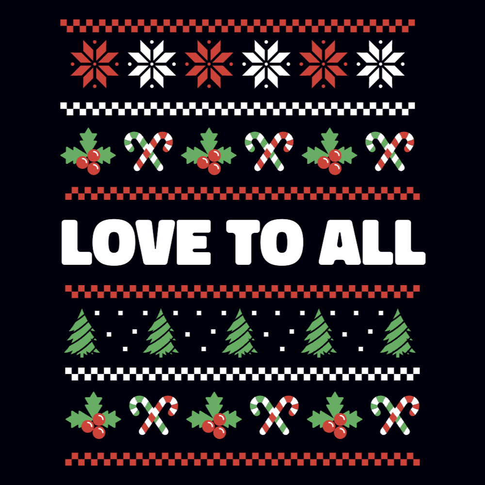 Ugly sweater love editable t-shirt template