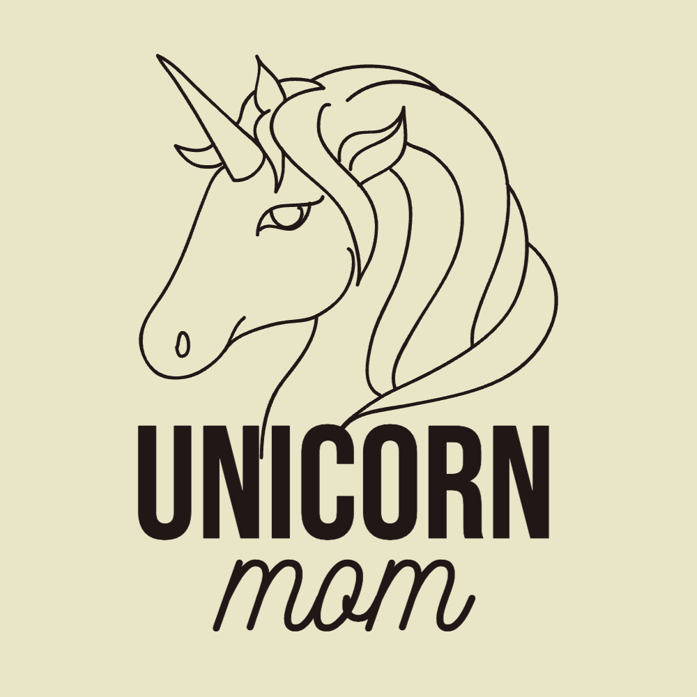 Unicorn Mom Editable T-Shirt Template | Create Merch