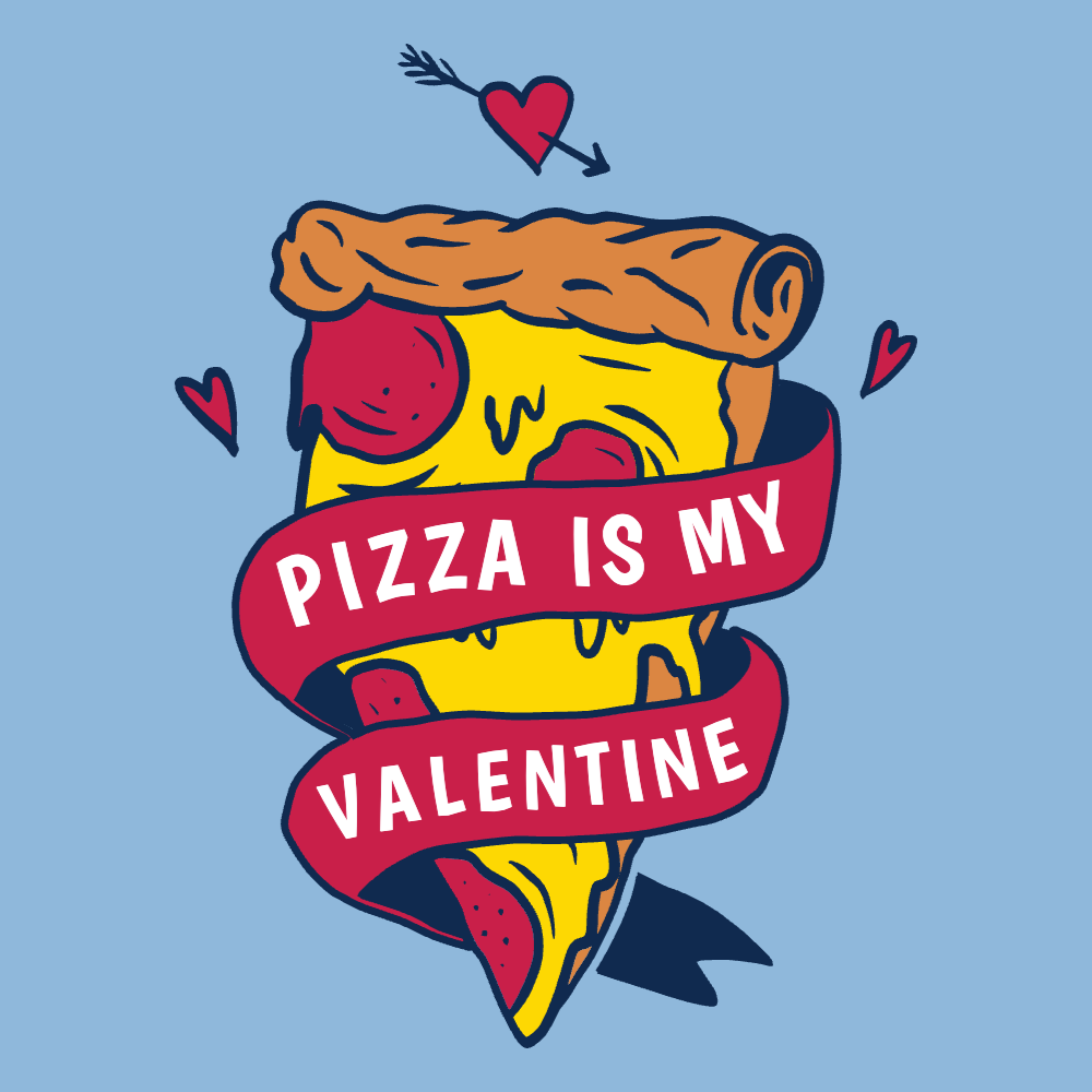 Valentines day pizza editable t-shirt template | Create Merch