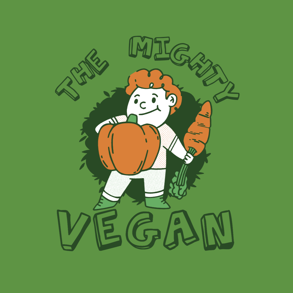 Vegan boy editable t-shirt template | T-Shirt Maker