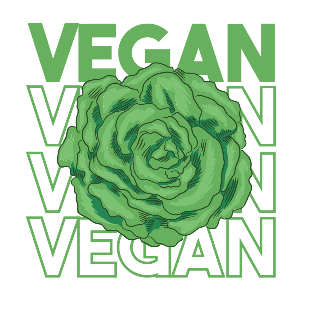Vegan lettuce editable t-shirt template | Create Online