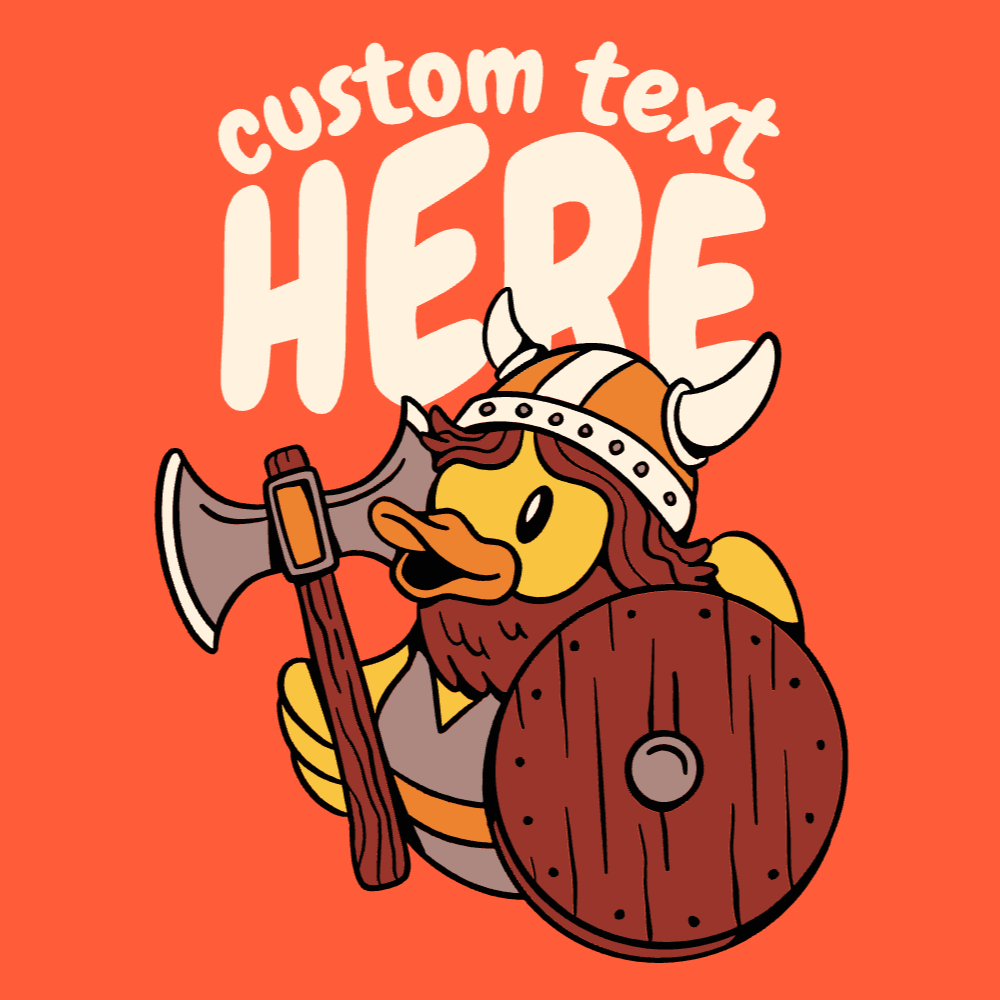 Viking duck t-shirt template editable | Create Designs