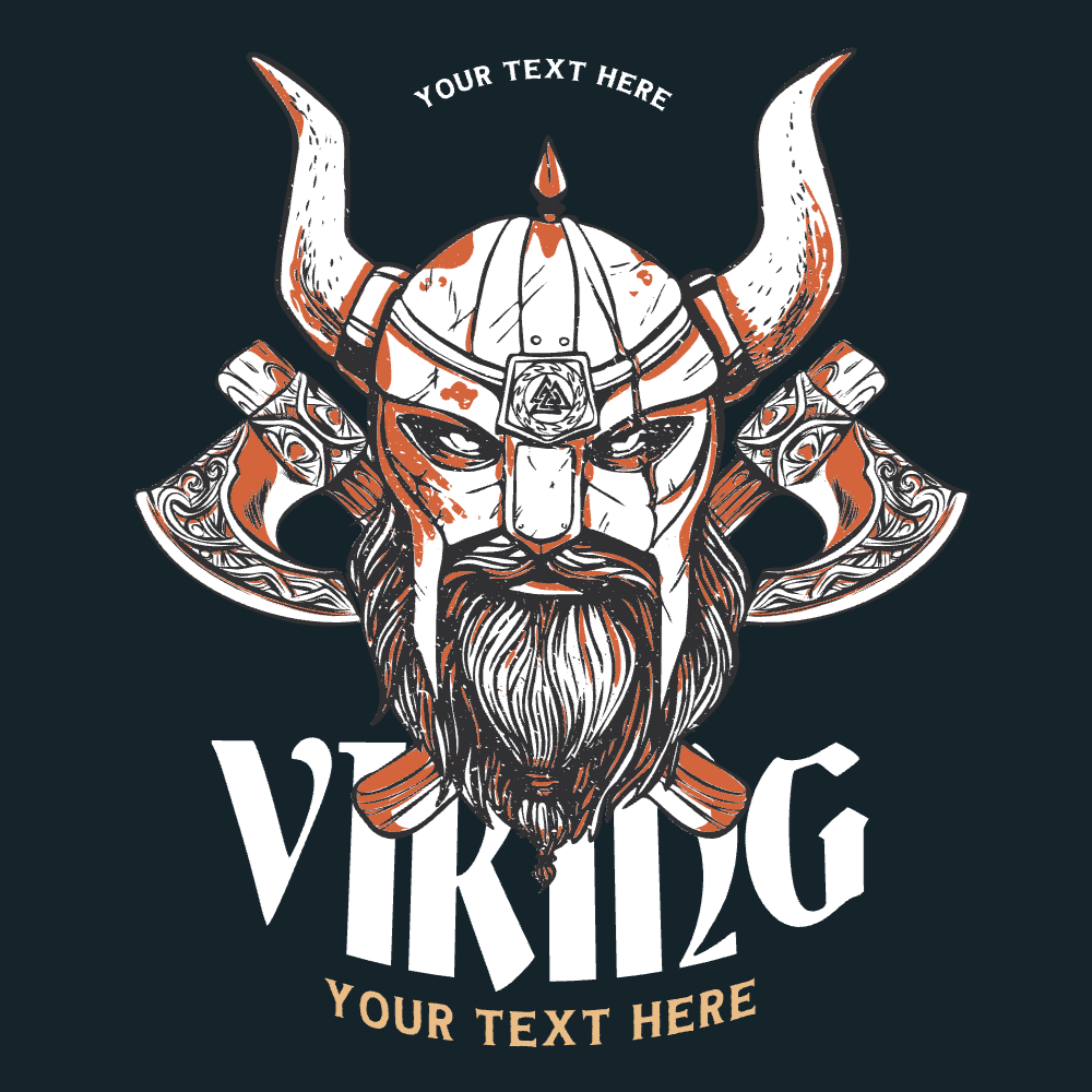 Viking man t-shirt template editable | Create Online