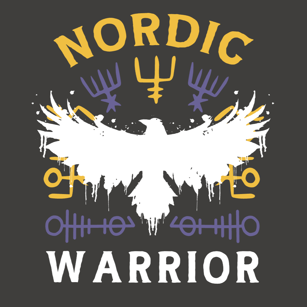Viking nordic eagle editable t-shirt template | Create Merch Online