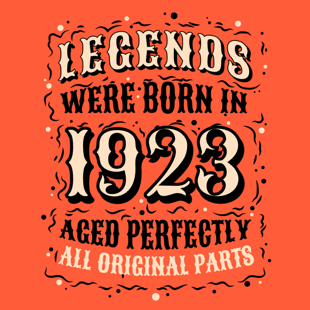 Vintage 1923 birthday editable t-shirt template | T-Shirt Maker