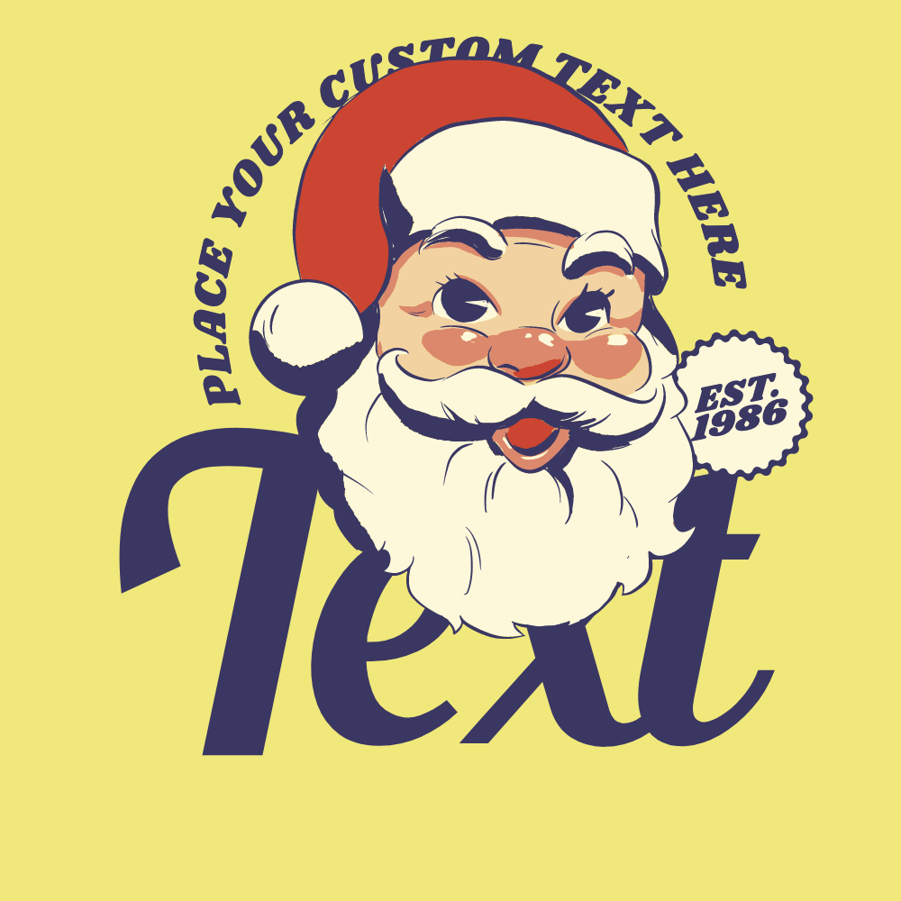 Vintage Santa Claus editable t-shirt template