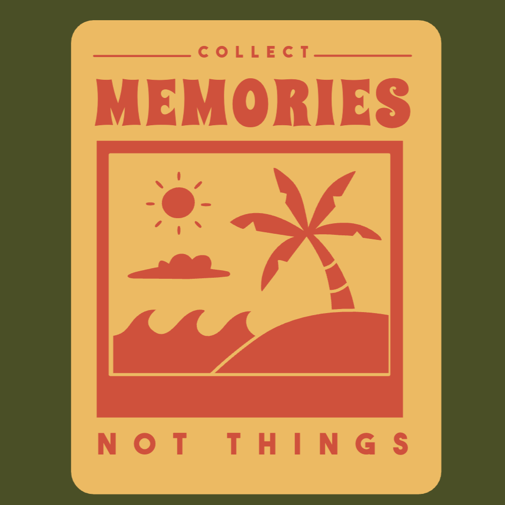 Vintage beach label editable t-shirt template
