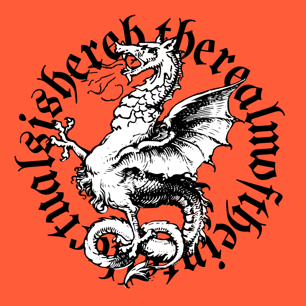 Vintage dragon editable t-shirt template
