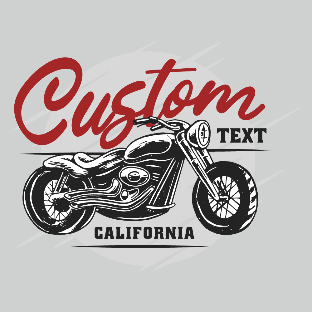 Vintage motorcycle editable t-shirt template | Create Designs