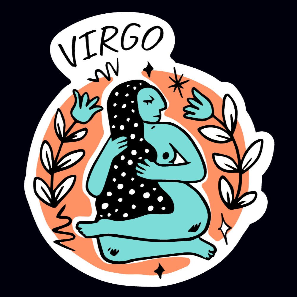Virgo horoscope badge editable t-shirt template | Create Online