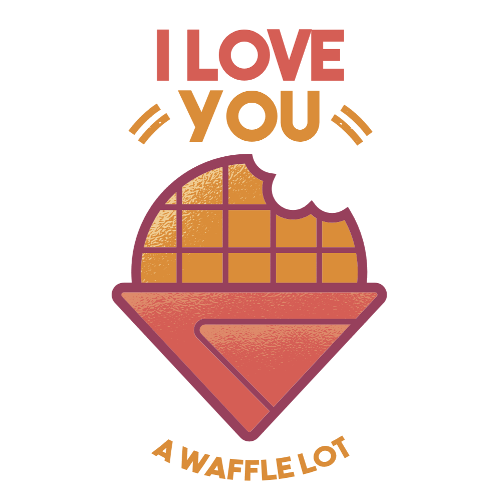 Waffle love editable t-shirt template