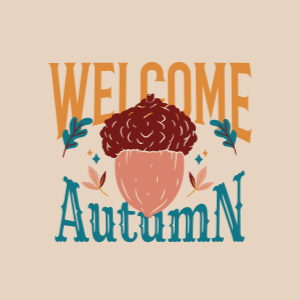 Welcome autumn editable t-shirt design template
