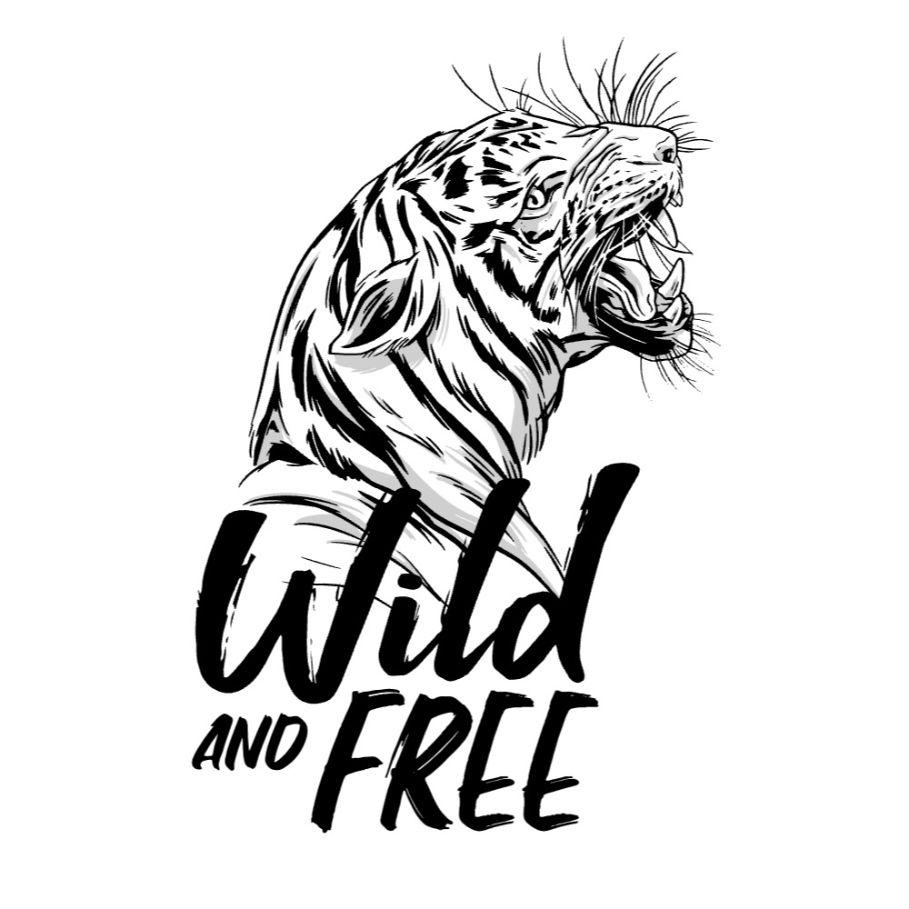 Wild tiger editable t-shirt template | Create Merch