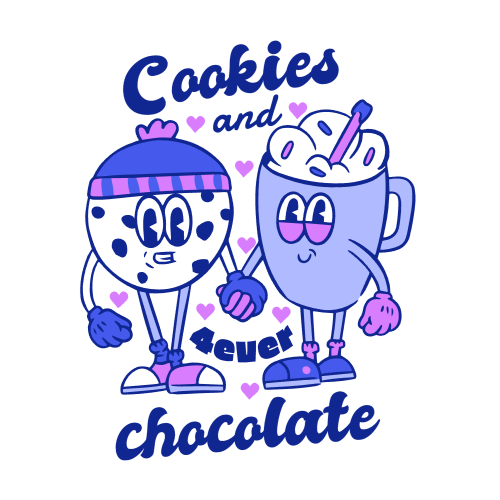 Winter cookies editable t-shirt design template