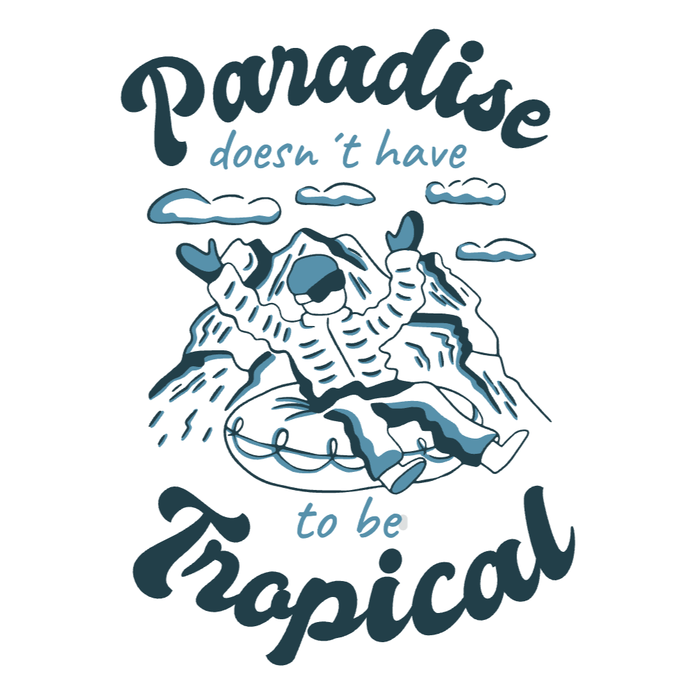 Winter paradise editable t-shirt template