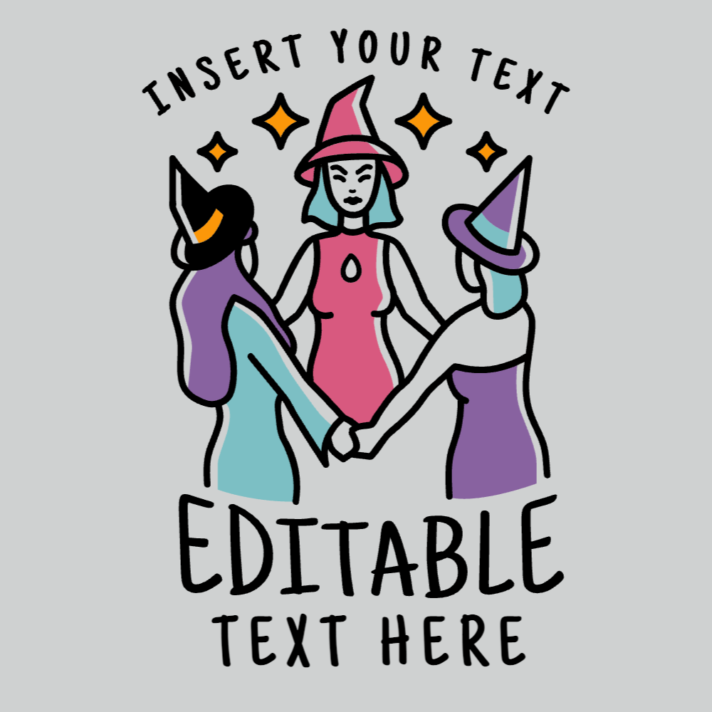 Witch cult editable t-shirt template | Create Online