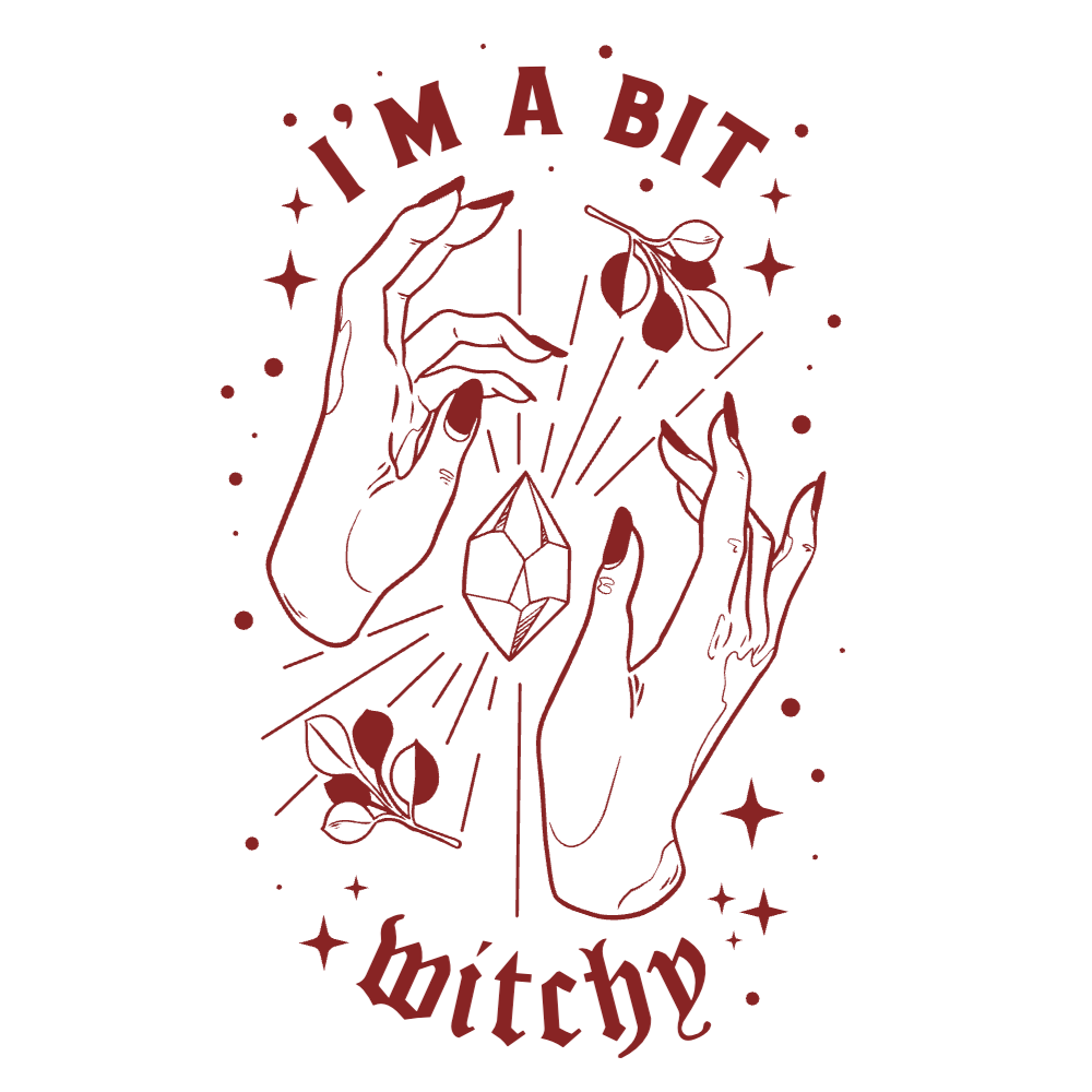 Witch hands crystall editable t-shirt template | Create Merch