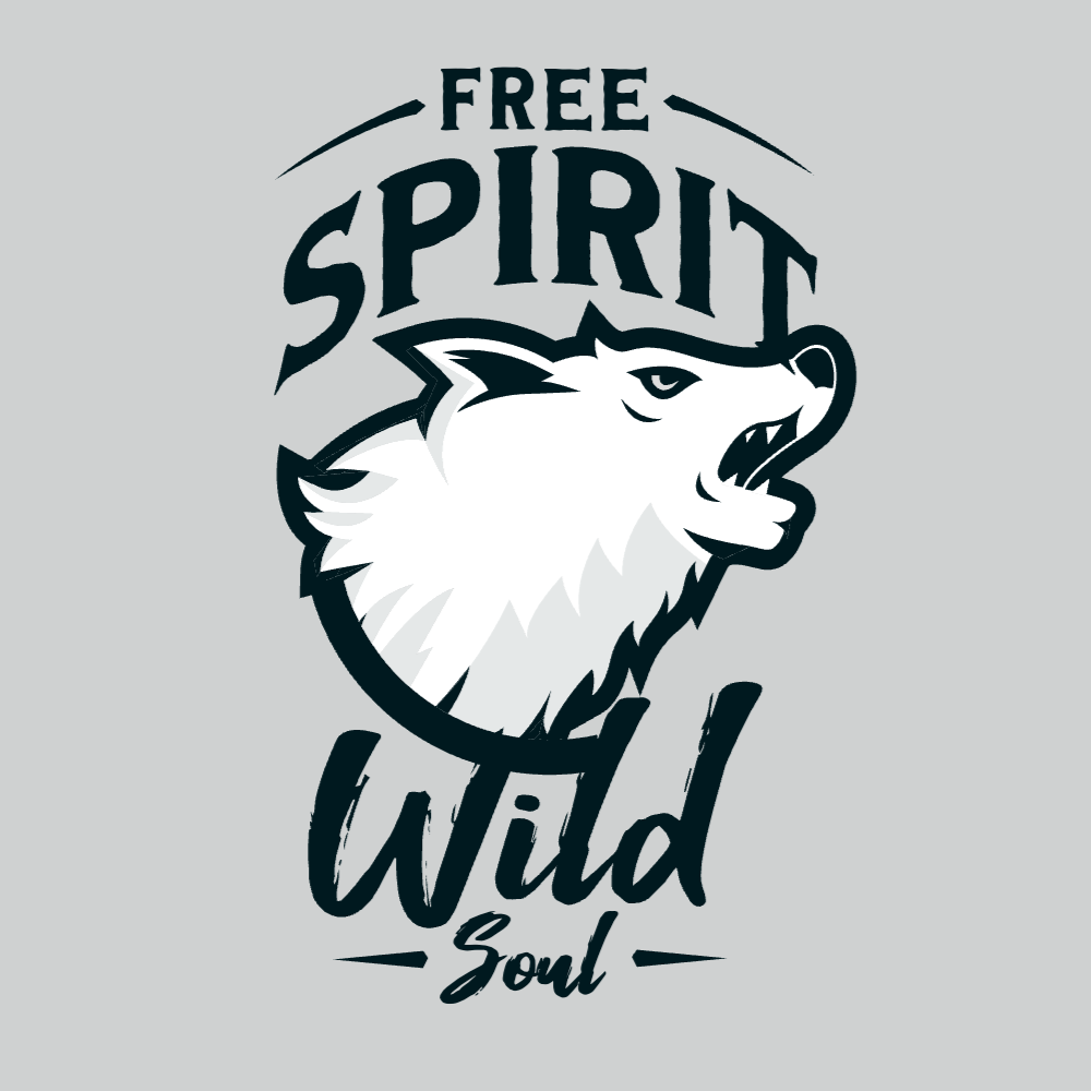 Wolf howling editable t-shirt template | Create Online