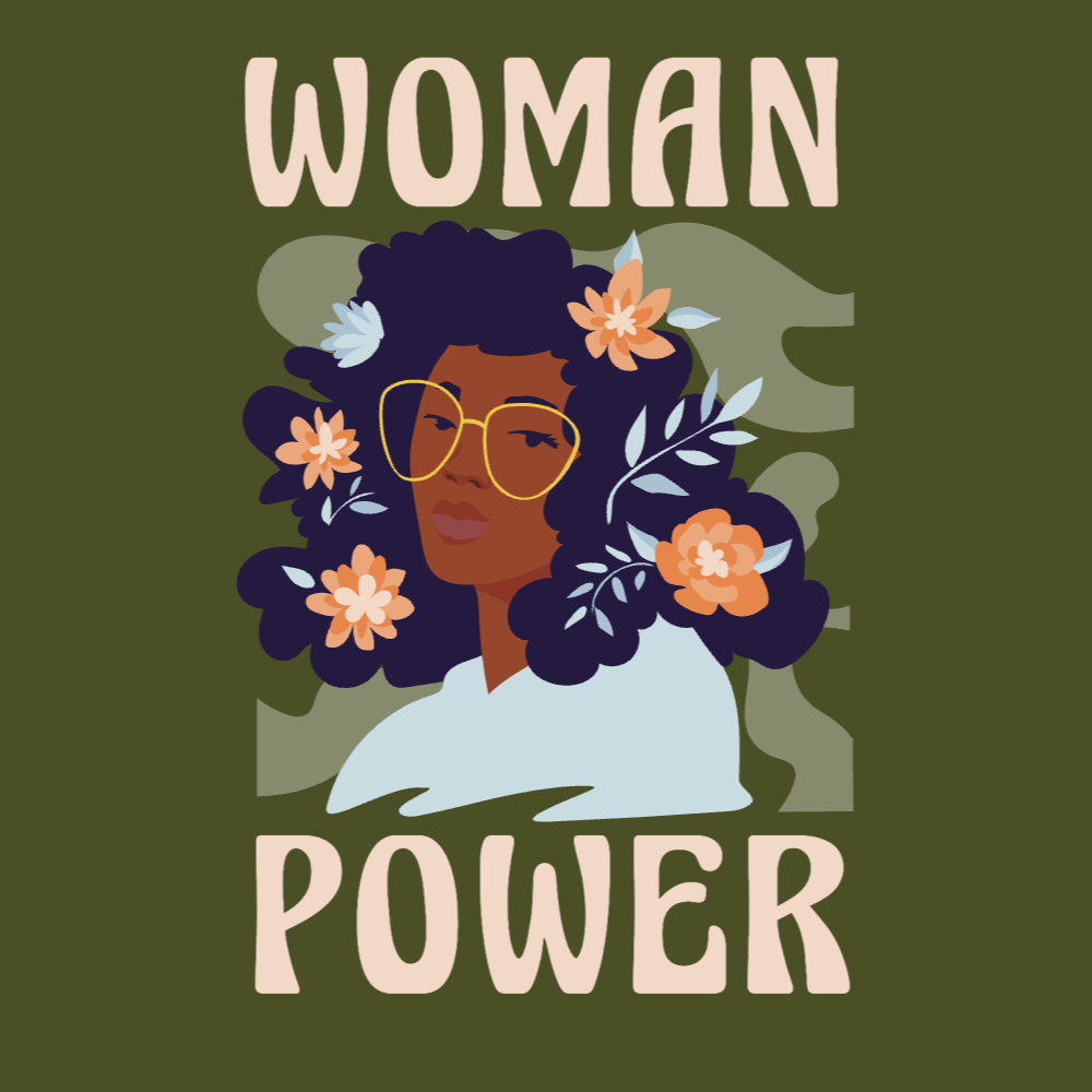 Womens day black girl editable t-shirt template | Create Merch