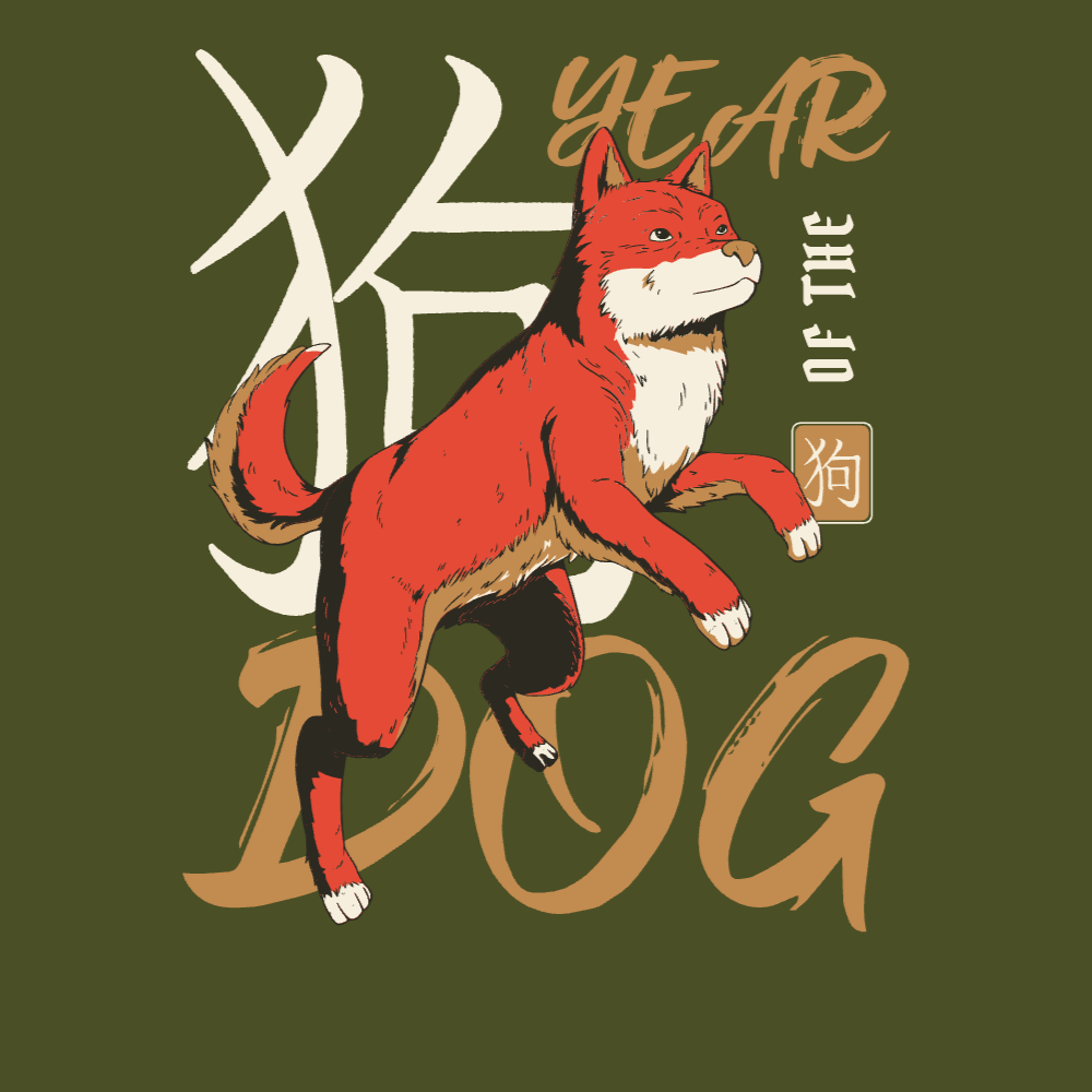 Year of the dog editable t-shirt template | Create Designs