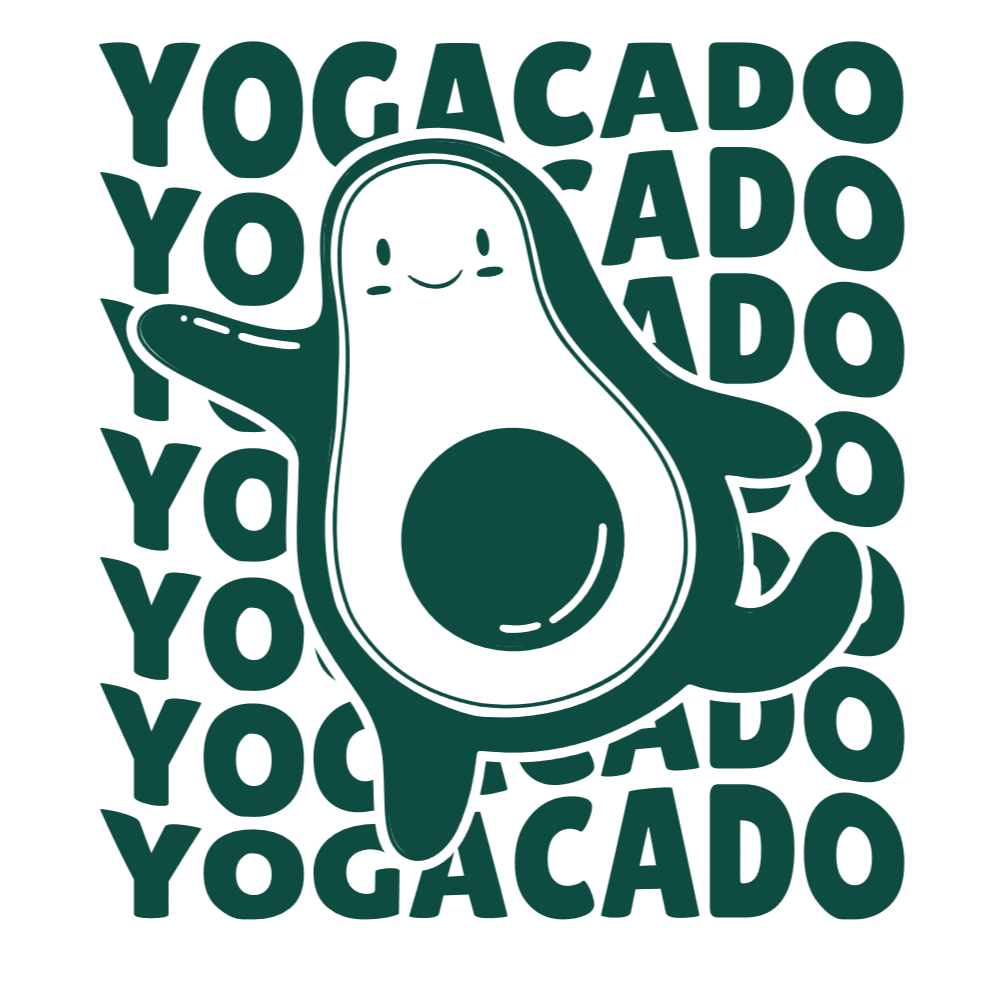 Yoga avocado editable t-shirt template