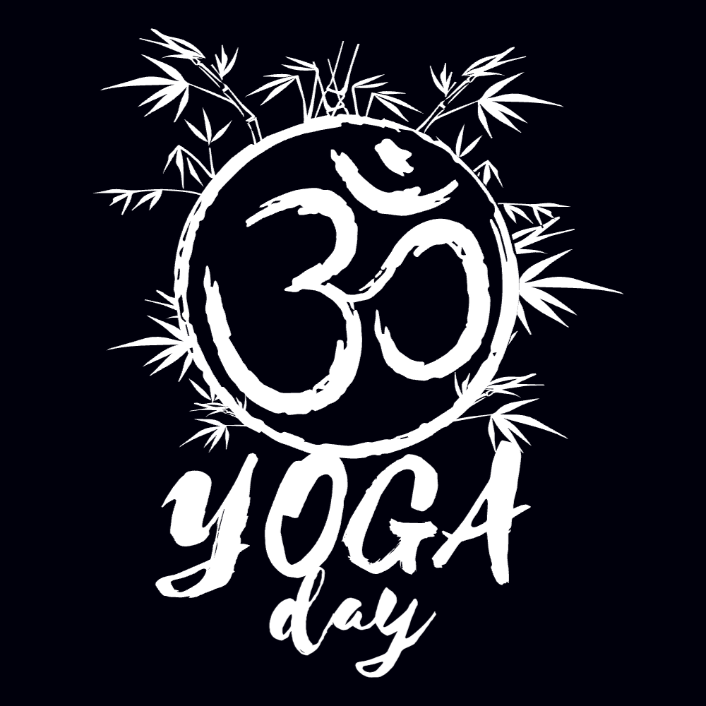 Yoga day symbol editable t-shirt template | Create Merch Online