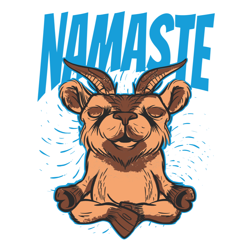 Yoga goat editable t-shirt template | Create Online