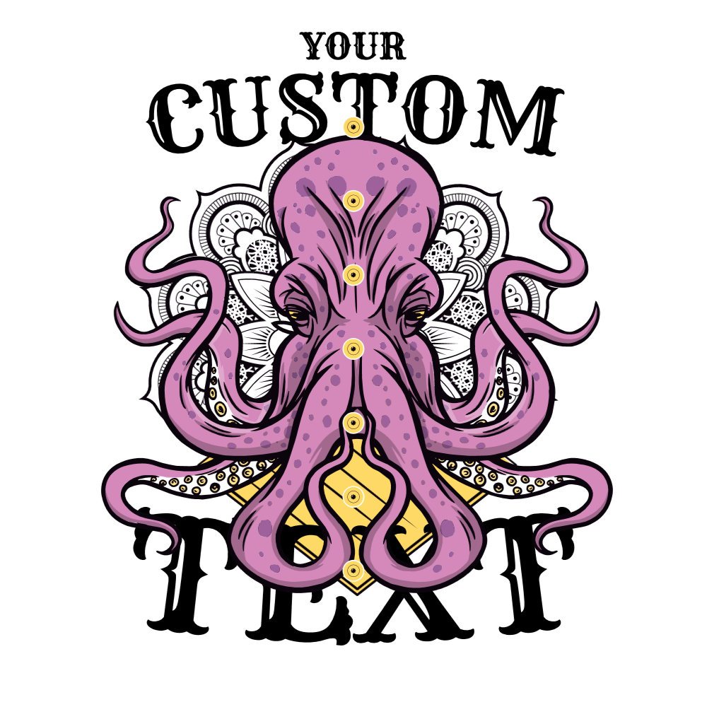 Yoga octopus editable t-shirt template | Create Merch