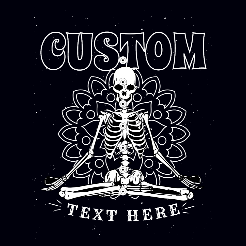 Yoga skeleton editable t-shirt template | T-Shirt Maker