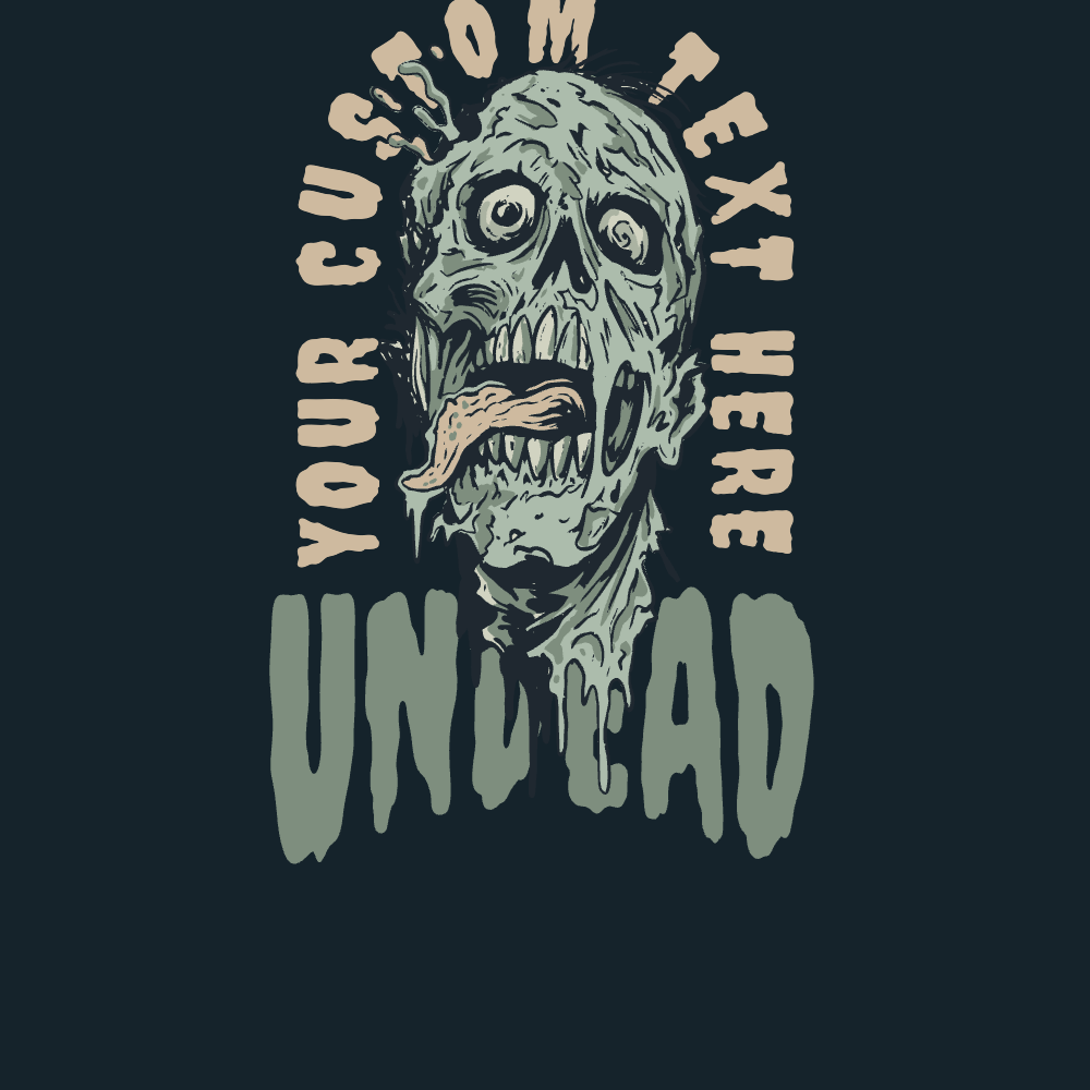 Zombie undead badge editable t-shirt template | Create Merch Online