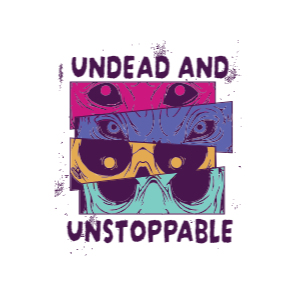 Zombie faces editable t-shirt design template