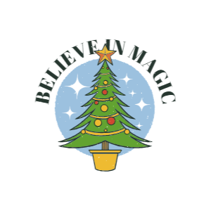 Magic Christmas tree editable t-shirt template