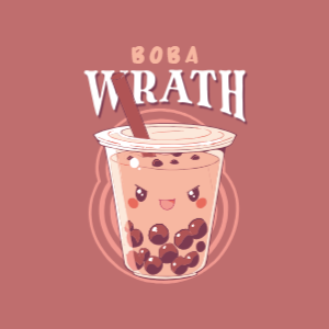 Boba wrath editable t-shirt design template