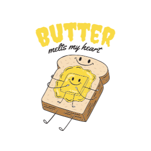Butter and toast friends editable t-shirt template